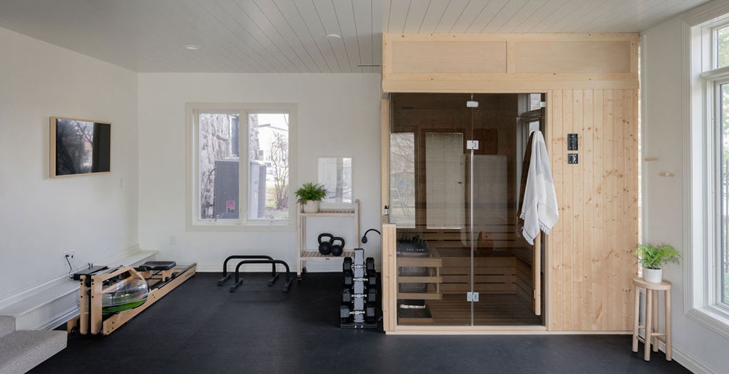 home-gym-with-sauna-by-kh-interiors-hot-spring-spas-of-iowa-and-the